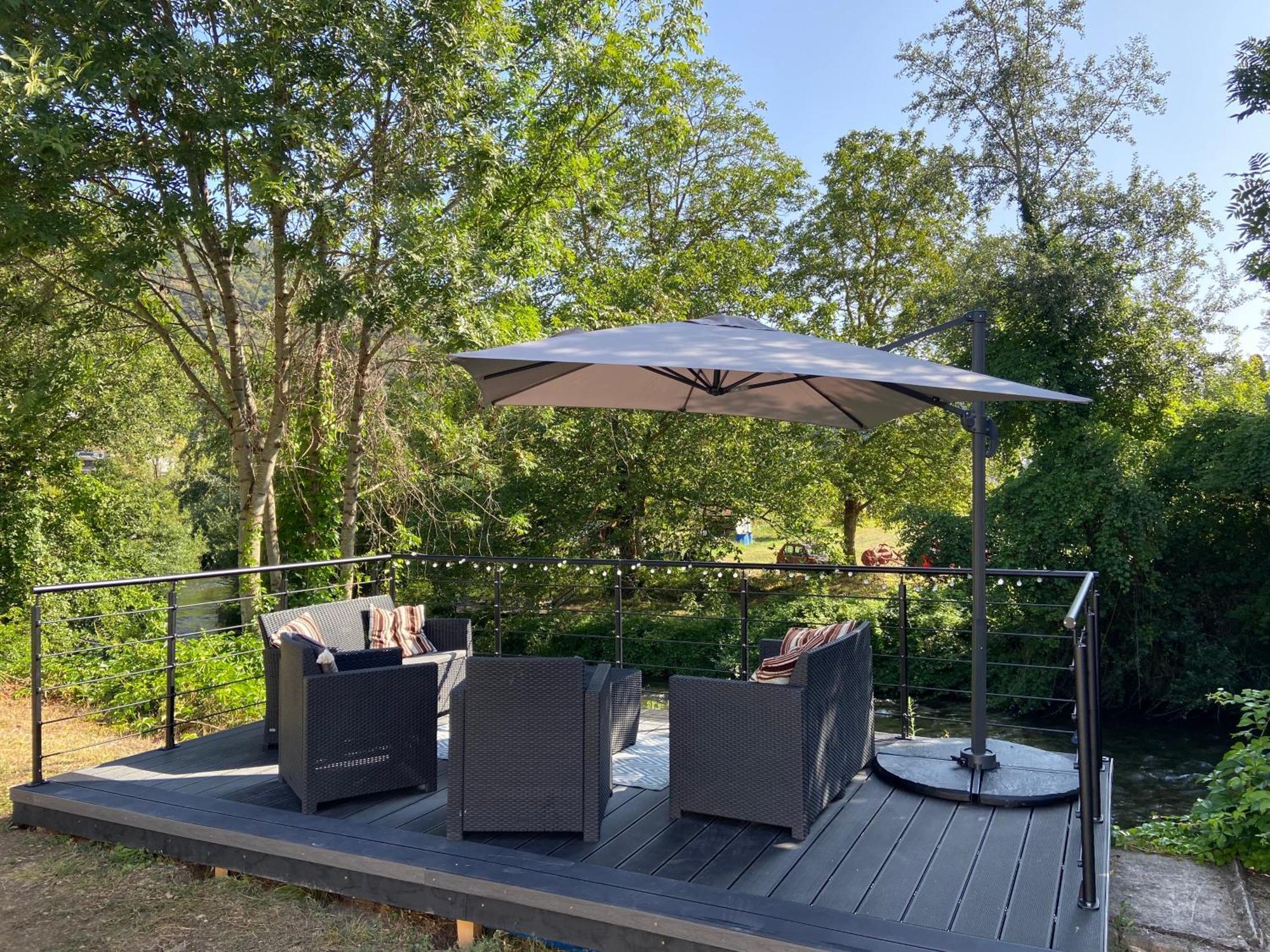 Private Riverside Villa With Breathtaking Views Axat Exteriör bild